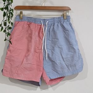 urban outfitters color block swim trunks